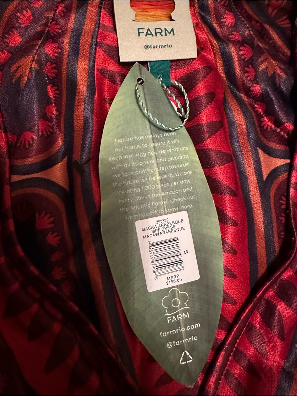 NWT Farm Rio Macaw Arabesque Mini Wrap Dress size small SOLD OUT Neiman Marcus - Picture 3 of 16